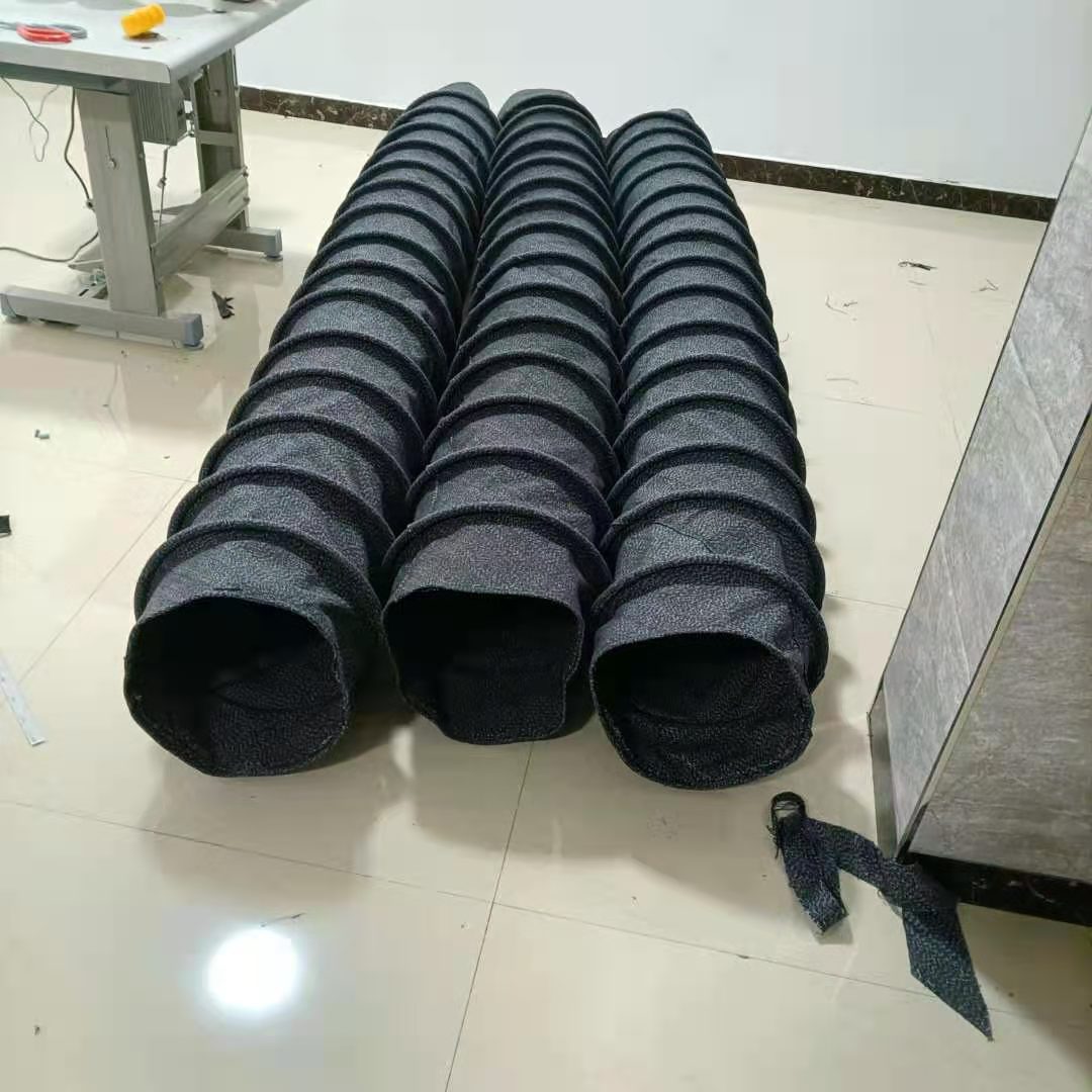 圆形通风耐温帆布软连接方形负压防火通风软风道风机高温通风管