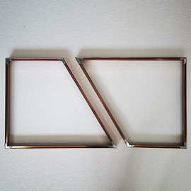 工厂直销四色铝合金画框梯形全套装饰画拉丝外框含配件批发