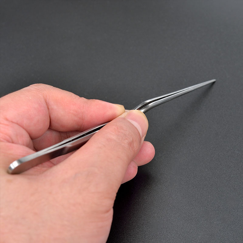 批发专业采耳工具扒掏耳朵弯头弯柄带齿圆头镊子夹耳屎鼻屎清洁耳