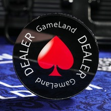 德州扑克圆形高档亚克力水晶DEALER庄家位庄码压牌片button指示牌