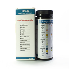 英文出口装URS-14快速检测分析试纸条实验试纸PH酸碱酮体