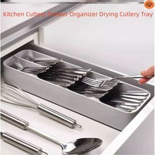 Kitchen Cutlery Drawer Organizer Drying Cutlery Tray跨境专供