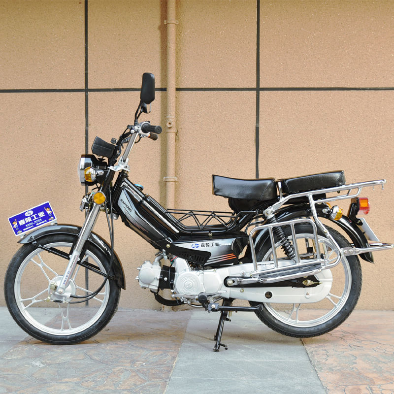 国4电喷嘉陵发动机48cc助力轻便代步两轮燃油复古蓝牌弯梁摩托车