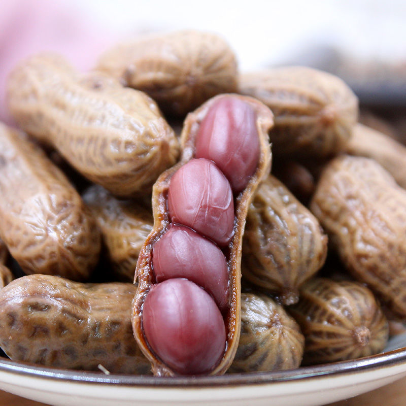 水煮花生卤煮熟卤辣卤香味带壳盐水下酒菜真空小包装零食小吃批发