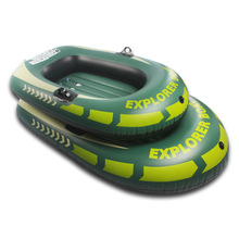 充气PVC船橡皮艇皮划艇单人 双人硬底气垫救生冲锋舟钓鱼可折叠