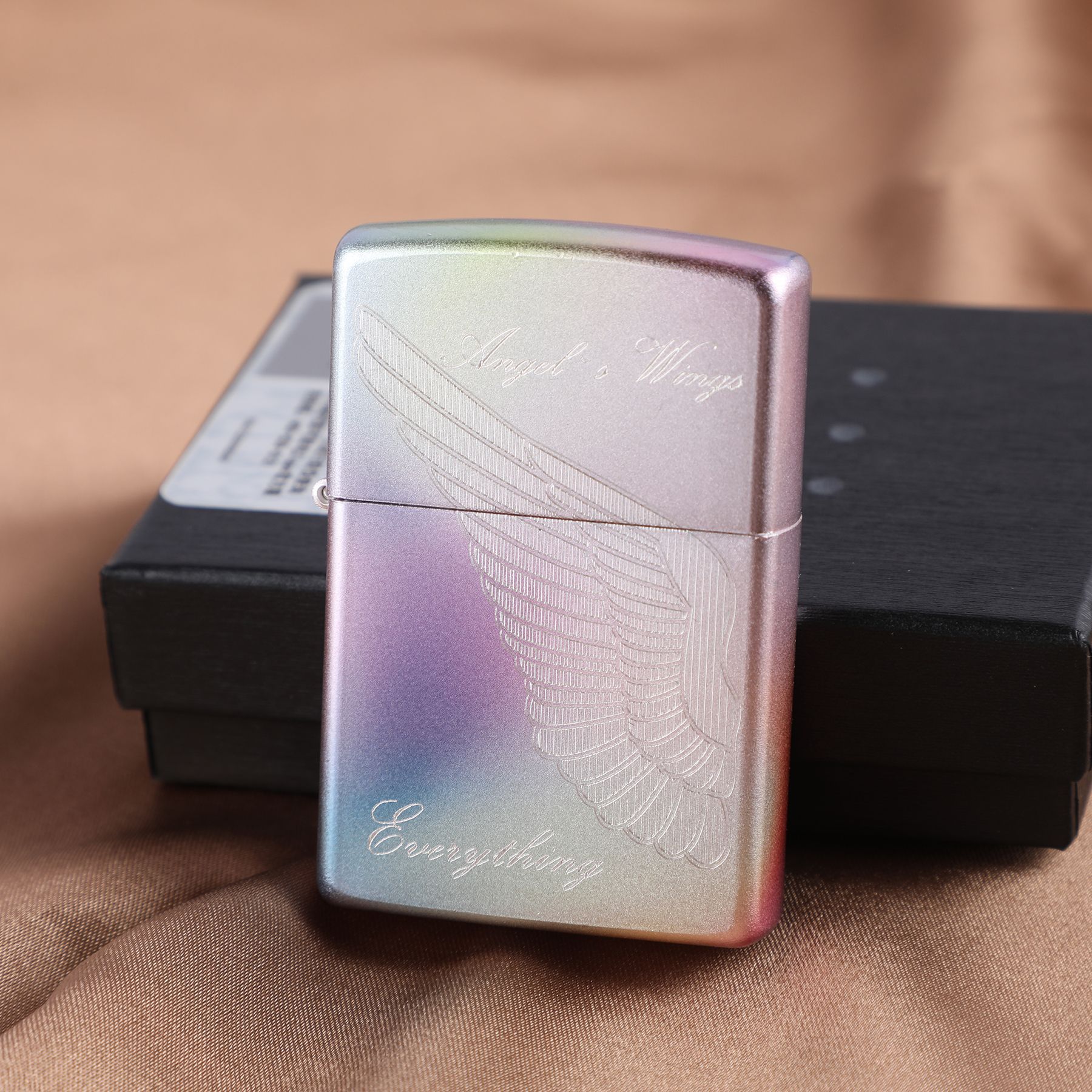 zippo芝宝正品打火机新款幻彩渐变色个性雕刻防风煤油男士送礼品