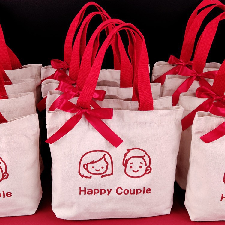 喜糖袋子结婚帆布喜糖袋婚礼中国风糖袋伴手礼手提袋其他简约