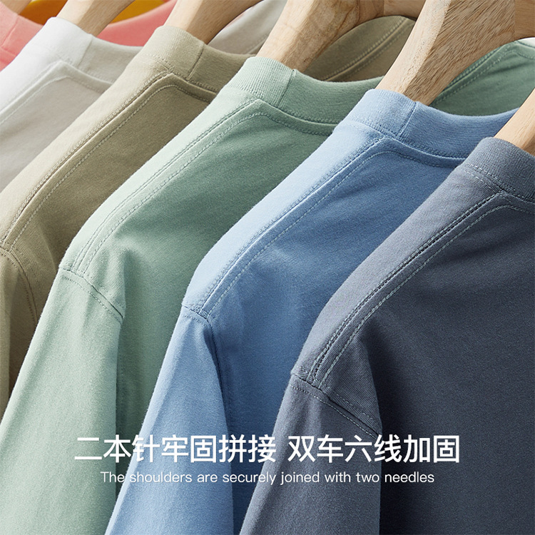 Live Streaming Heavy 230G round Neck All Cotton T-shirt Work Clothes Customized Solid Color Advertising Shirt Customized Business Attire Printing