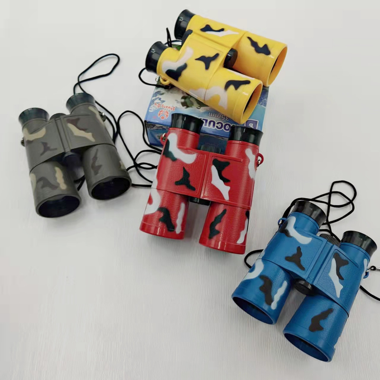 彩色望远镜厂家直销6x35迷彩双筒望远镜户外观景双筒普通望远镜