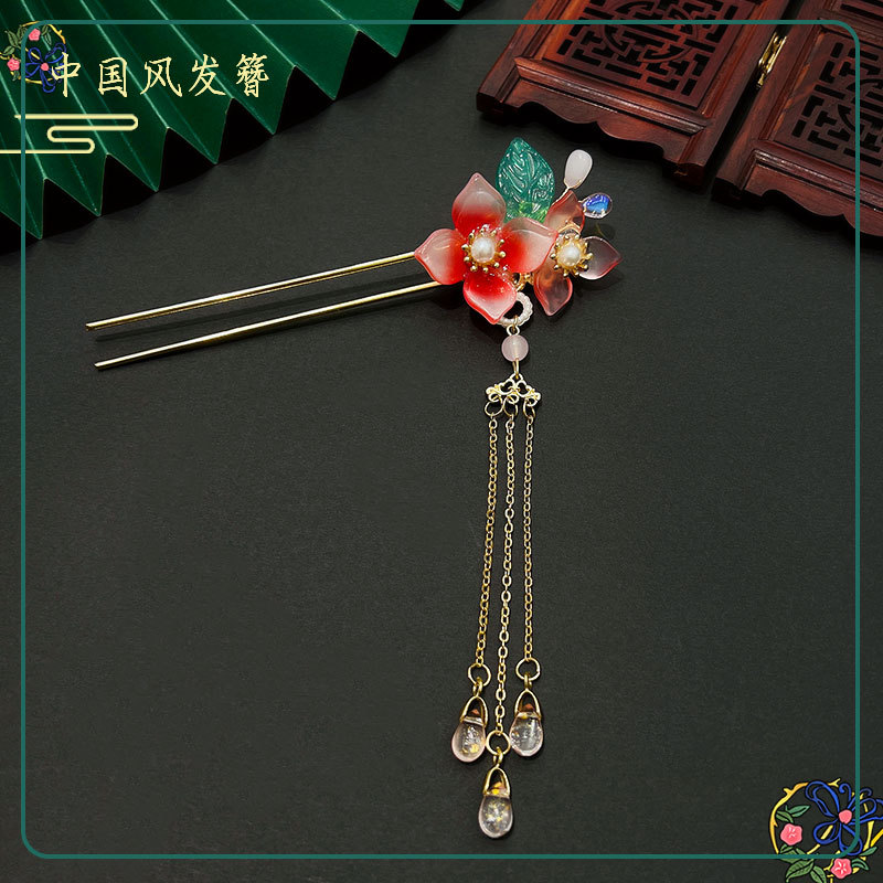 Children Ancient Style New Hair Clip Headdress Chinese Style Han Costume Ancient Costume Hairpin Hair Accessories Girls Vintage Hairpin Wholesale