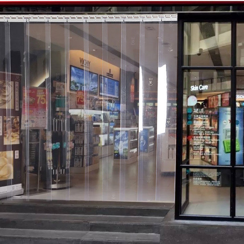 超市门帘透明保暖空调pc塑料冬季软防蚊隔断帘挡风皮帘子四季