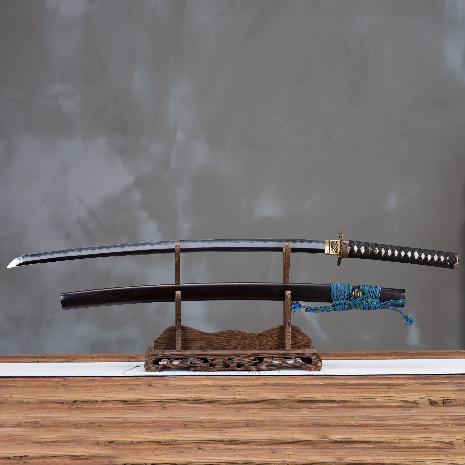 龙泉华影刀剑katana龙骨一体三枚合夹钢日本剑冷兵器手工剑未开刃