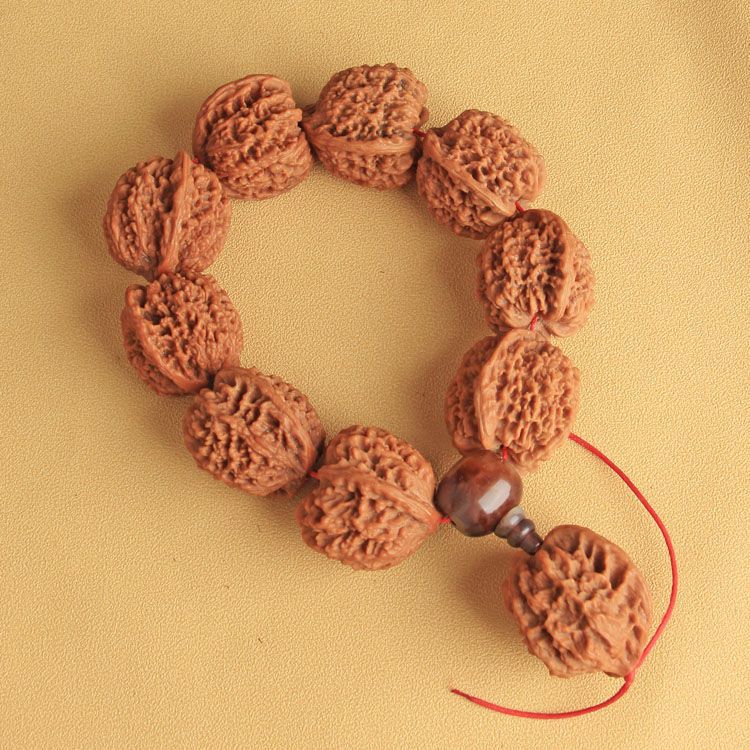 Peach Pit Bracelet Walnut Beads Handheld Bracelet Collection Walnuts Gift for the Elderly Pipe Cap Hand Plate Walnut