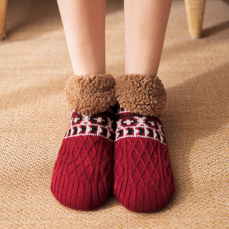 Autumn and Winter Floor Socks Home Warm Women's Maternity Socks Snow Socks Sleep Carpet Socks Slippers Socks Men's Non-Slip