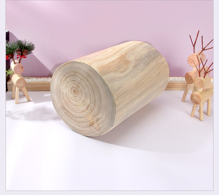 创意原木树桩木墩实木树墩换鞋凳田园风民宿装饰坐凳客厅茶几摆设