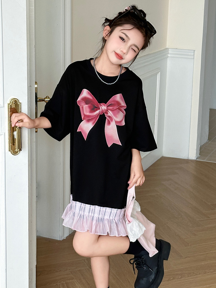 女童连衣裙夏装2024新款洋气儿童公主裙女孩夏季裙子大童夏款长裙