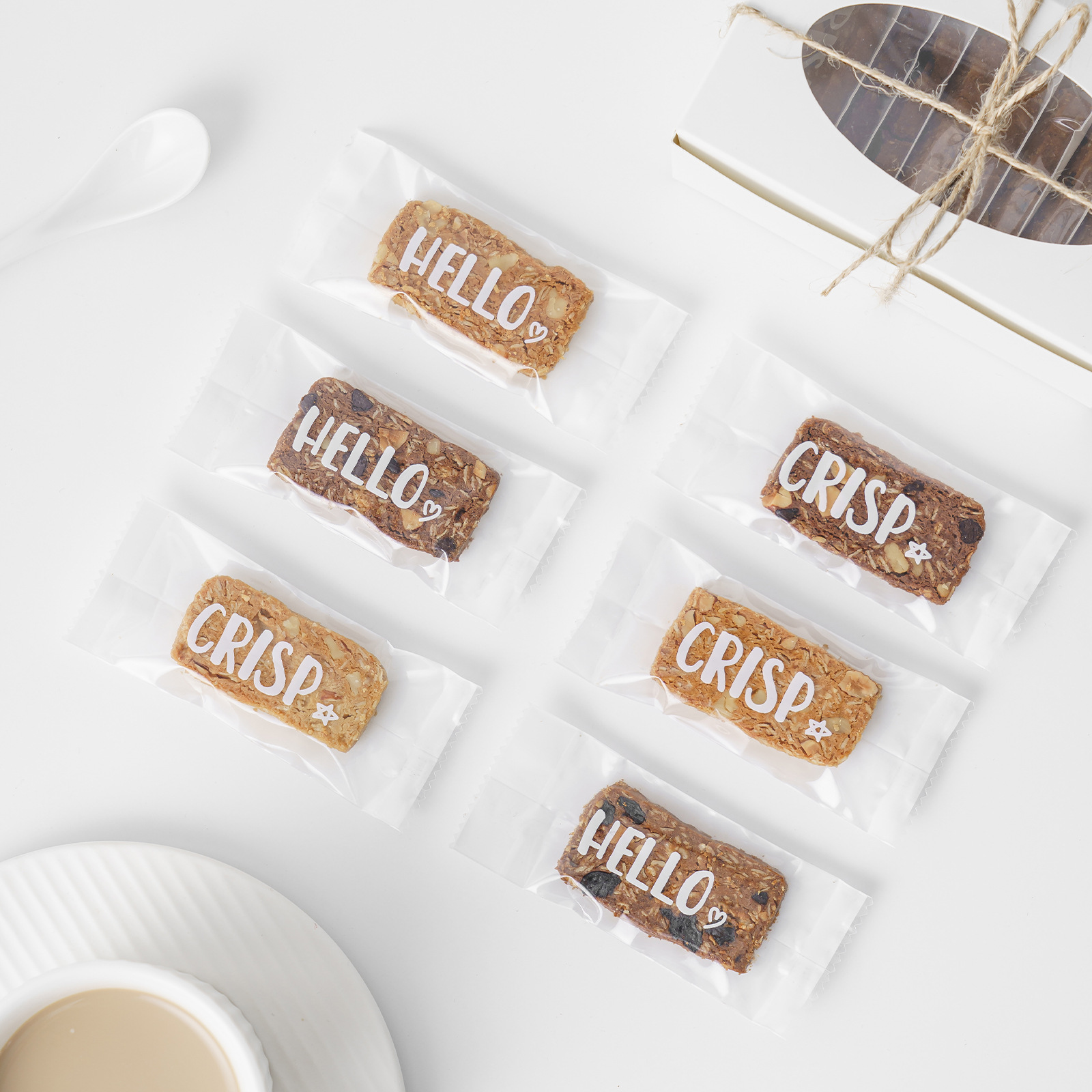 ins风燕麦饼干袋烘焙手工太妃牛轧糖巧克力一次性机封包装袋子