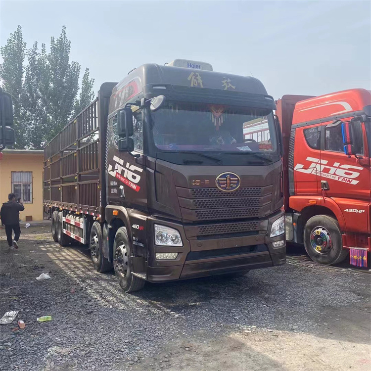 6米高栏车 二手前四后八高栏车 可按揭 9.6米运输高栏货车