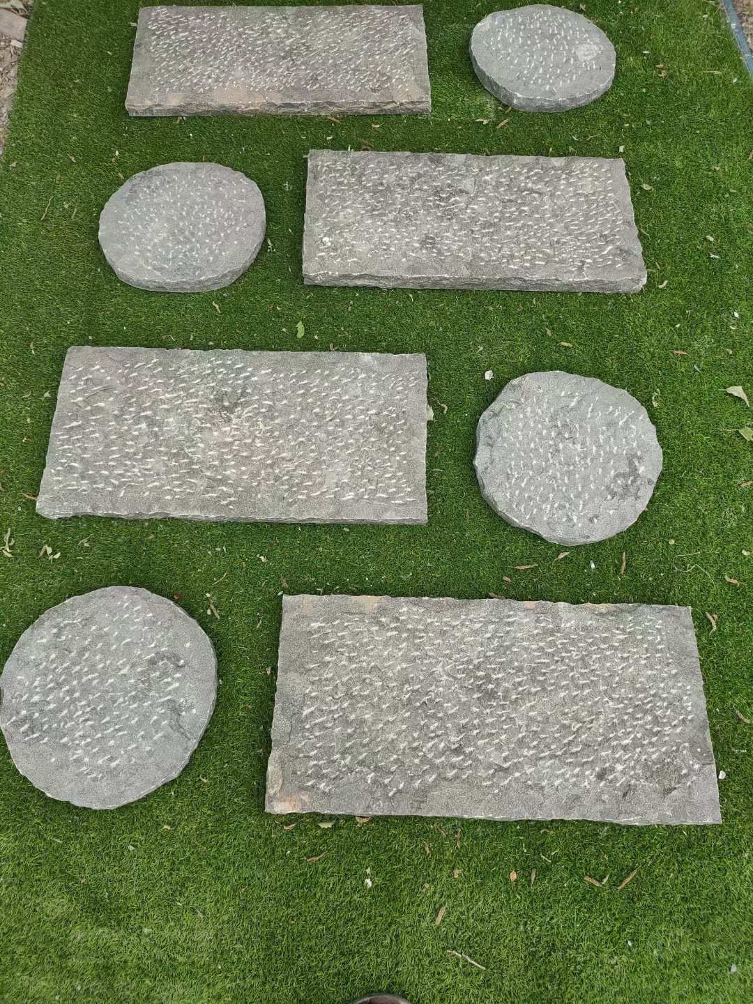 青石板踏步石庭院园林草坪垫脚地铺汀步别墅室外花园防滑铺路天然