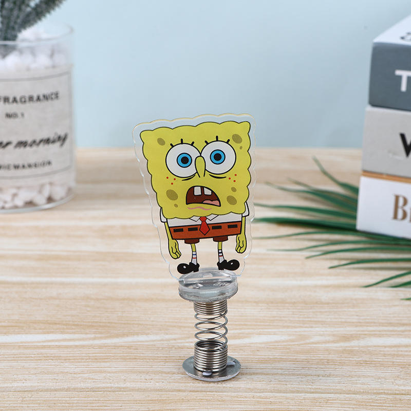 厂家卡通动漫摇摇乐创意明星人物亚克力弹簧式立牌挂件定做批发