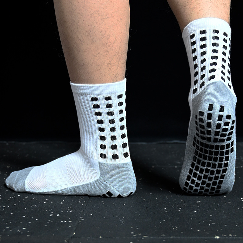 灰色袜底足球袜点胶加厚毛巾底中筒短袜篮球现货袜带成人袜现货条