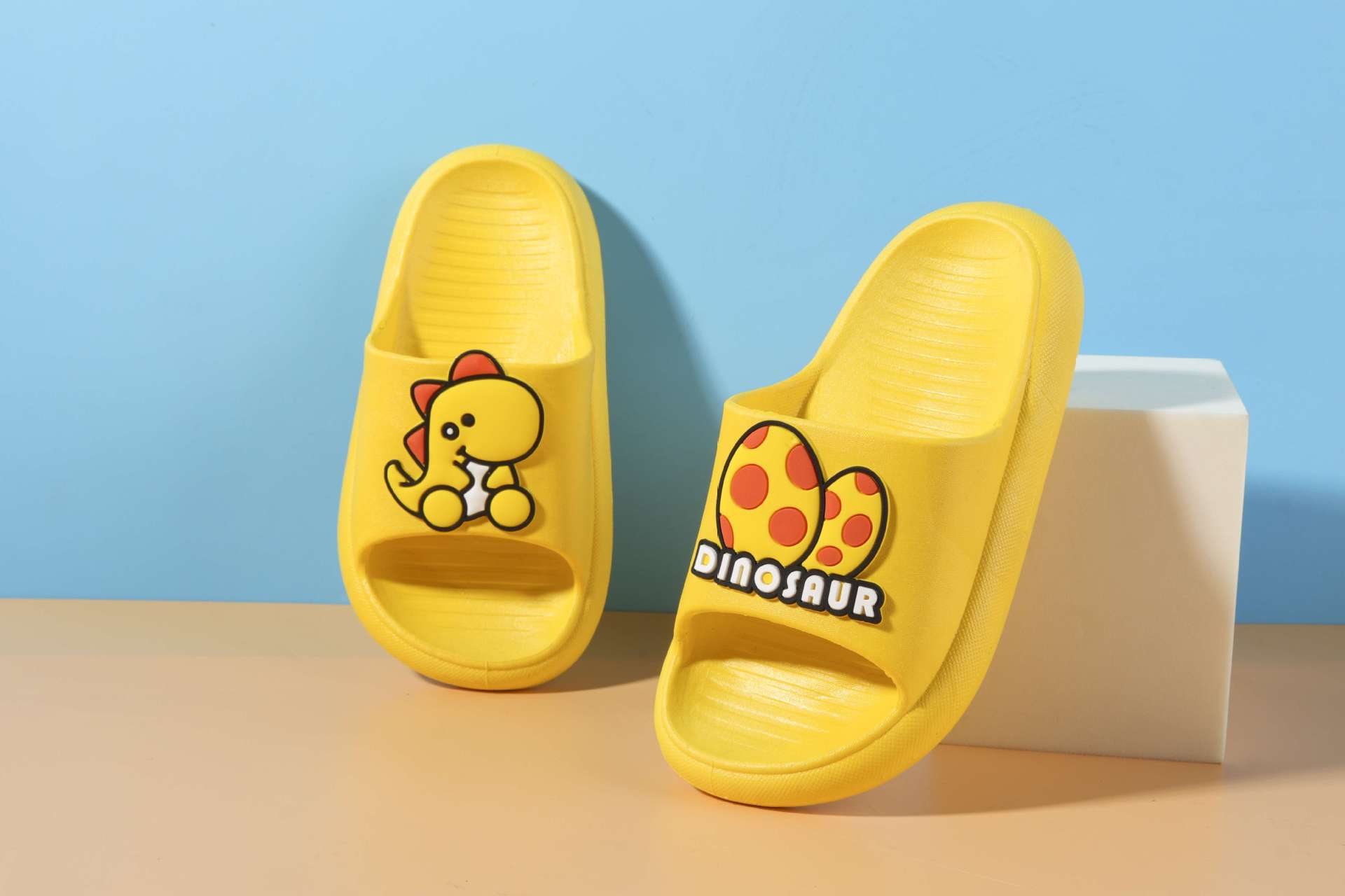 Factory Wholesale Little Dinosaur Cartoon Slippers Parent-Child Home Non-Slip Anti-Slip Children's Non-Slip Slippers