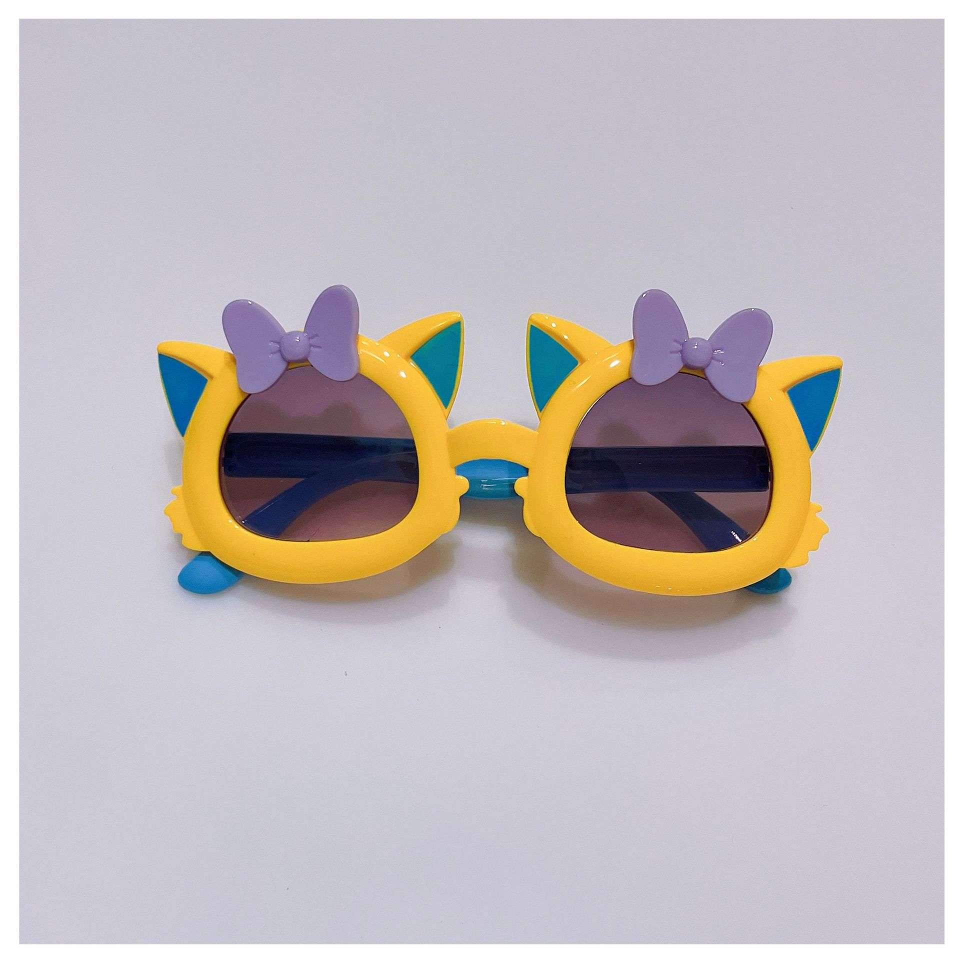 Bowknot Kitten Sunglasses Kid's Eyewear Sun-Proof UV-Proof Sunglasses Trendy Men and Girls Decorative Colorful Toys