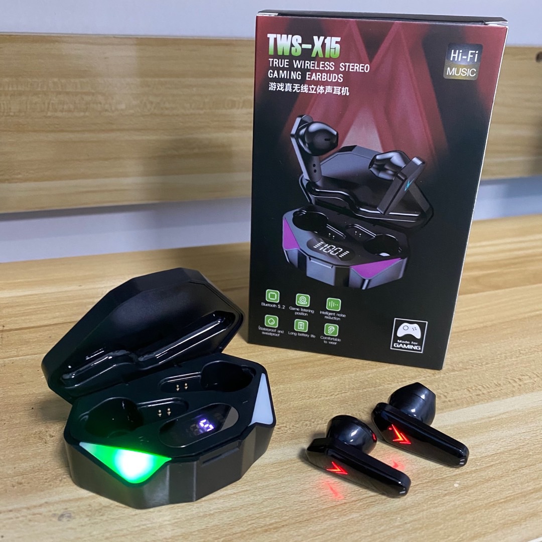 Factory Cross-Border X15s X15pro Wireless Bluetooth Headset X17 X19 Gaming Electronic Sports X15 Bluetooth Headset 5.2