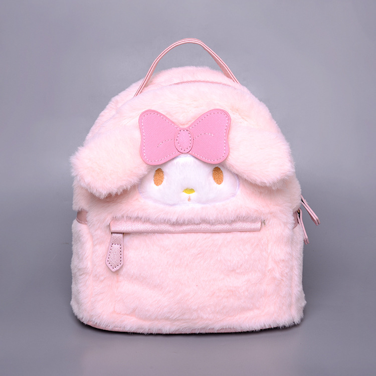 日系创意可爱软萌洛丽塔美乐蒂玉桂狗毛绒双肩包包 出游旅行背包