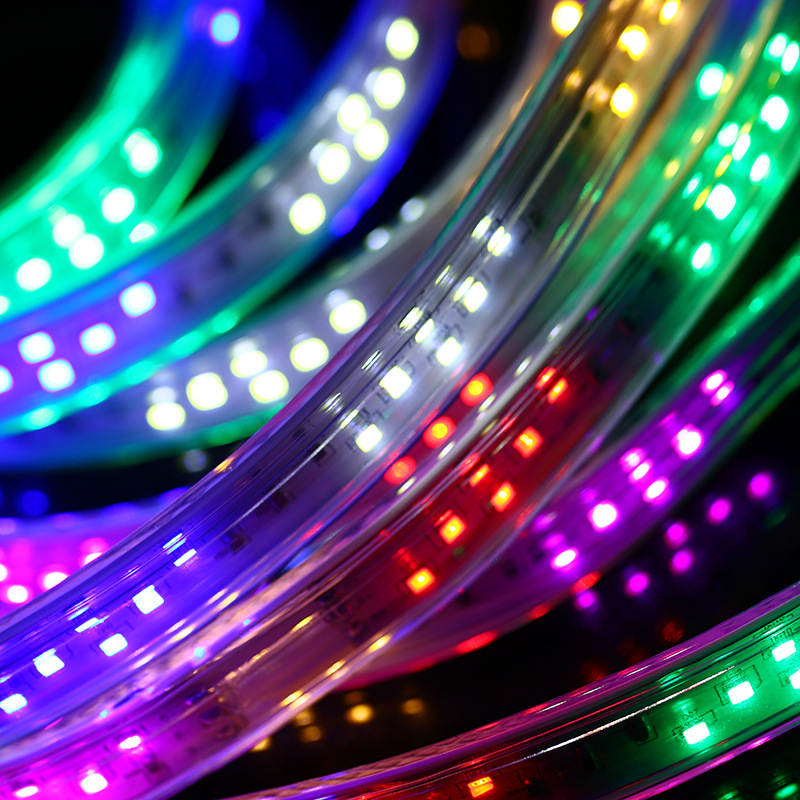 彩灯灯带led招牌门头跑马七彩变色流水闪光灯超亮户外防水软灯条