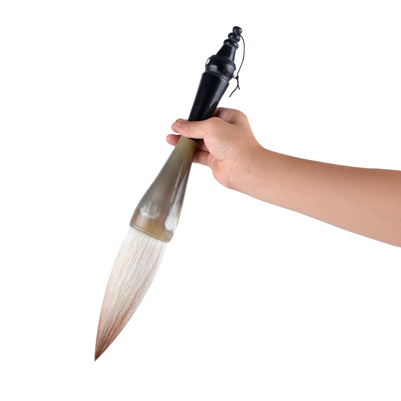 凤泊亭牛角大号毛笔大斗笔大号狼毫对联毛笔大京抓笔成人毛笔大字