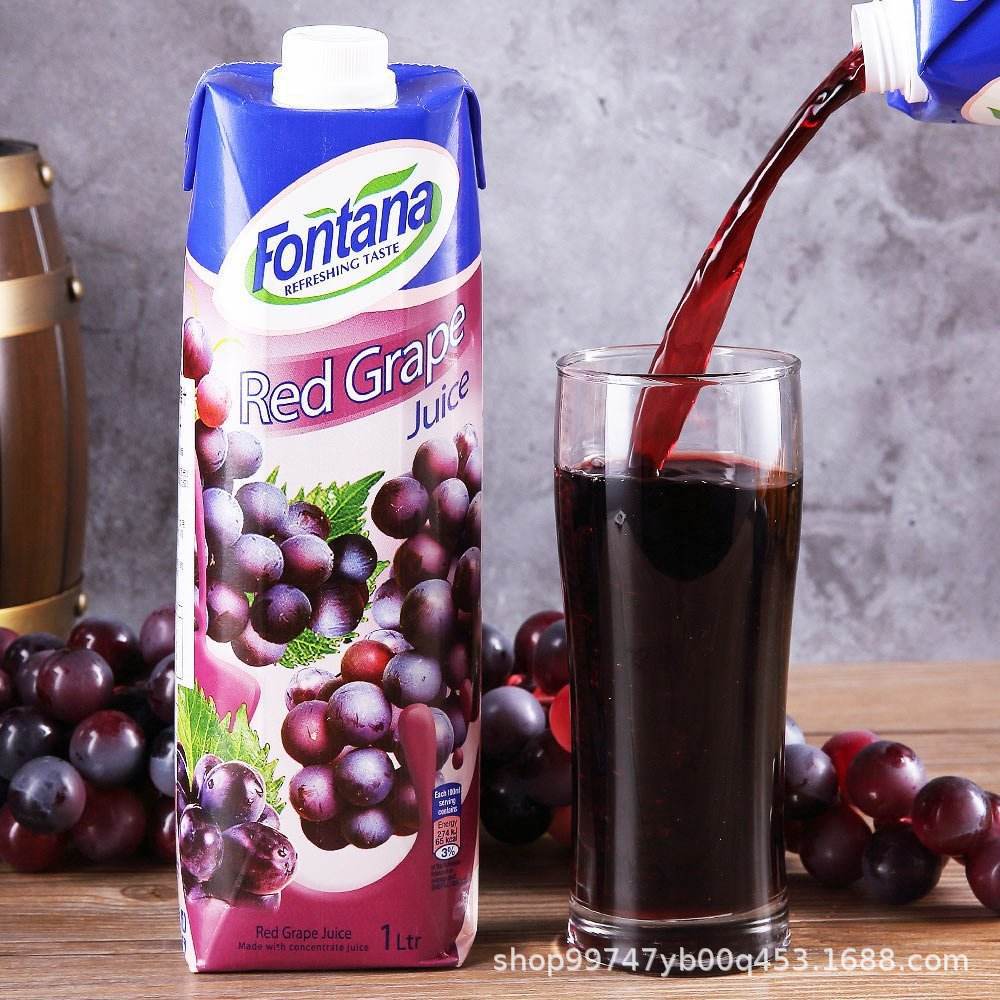 fontana芬特乐/芳塔娜葡萄味果汁饮品1l*12瓶 塞浦路斯 整箱批发