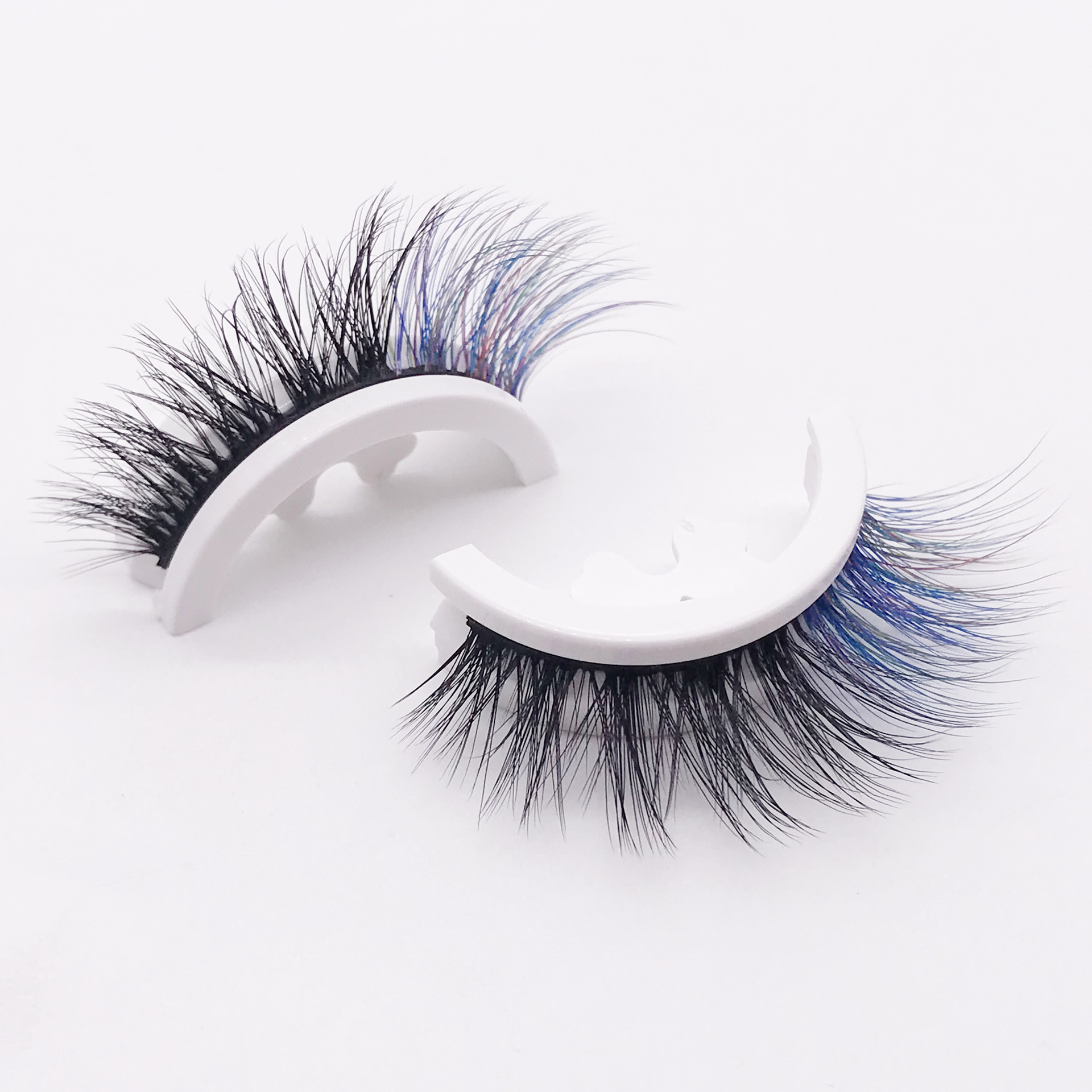 Glue-Free New Color Self-Adhesive False Eyelashes Easy to Wear Self-Adhesive Strip Exaggerated Color Self-Adhesive False Eyelashes Wholesale