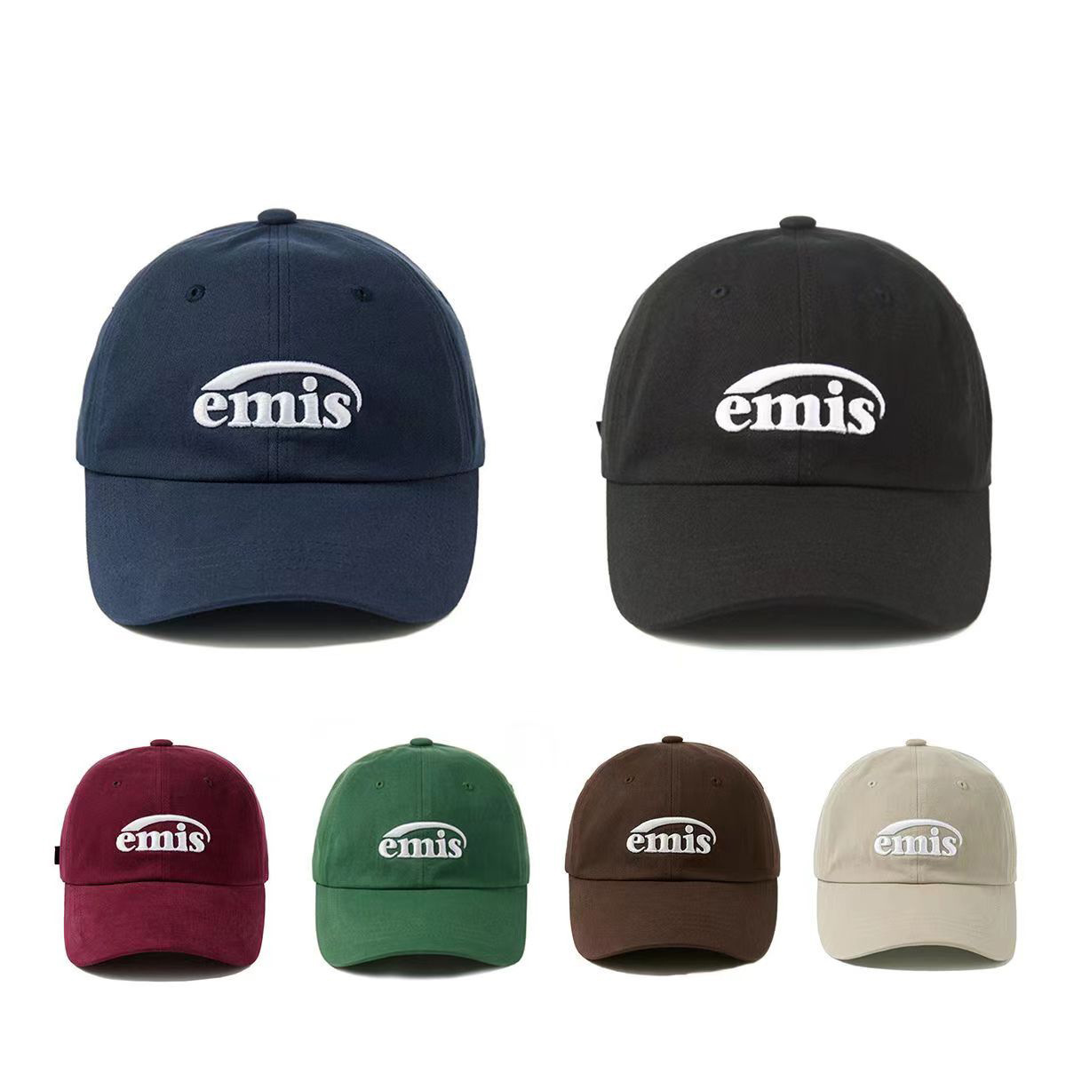 韩国明星同款鸭舌帽女潮牌字母网红emis遮阳棒球帽女夏薄款防晒帽