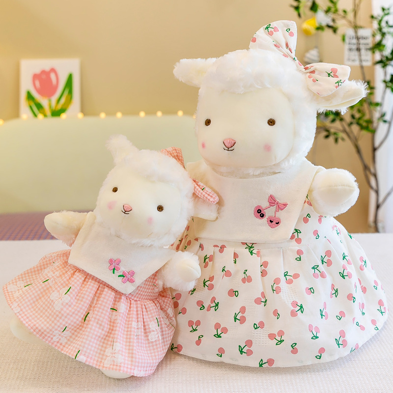 Spring Sweet Cute Series Lamb Doll Plush Toy Doll Toys for Schoolgirls and Children Cute Sheep