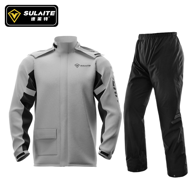 Sulaite Motorcycle Raincoat Rain Pants Split Suit Outdoor Riding Full Body Protective Clothing Pant Belt Hidden Shoe Cover