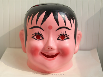 舞狮面具塑料大头娃娃头套面具小男孩景区卖艺夜市摆摊喜庆道具