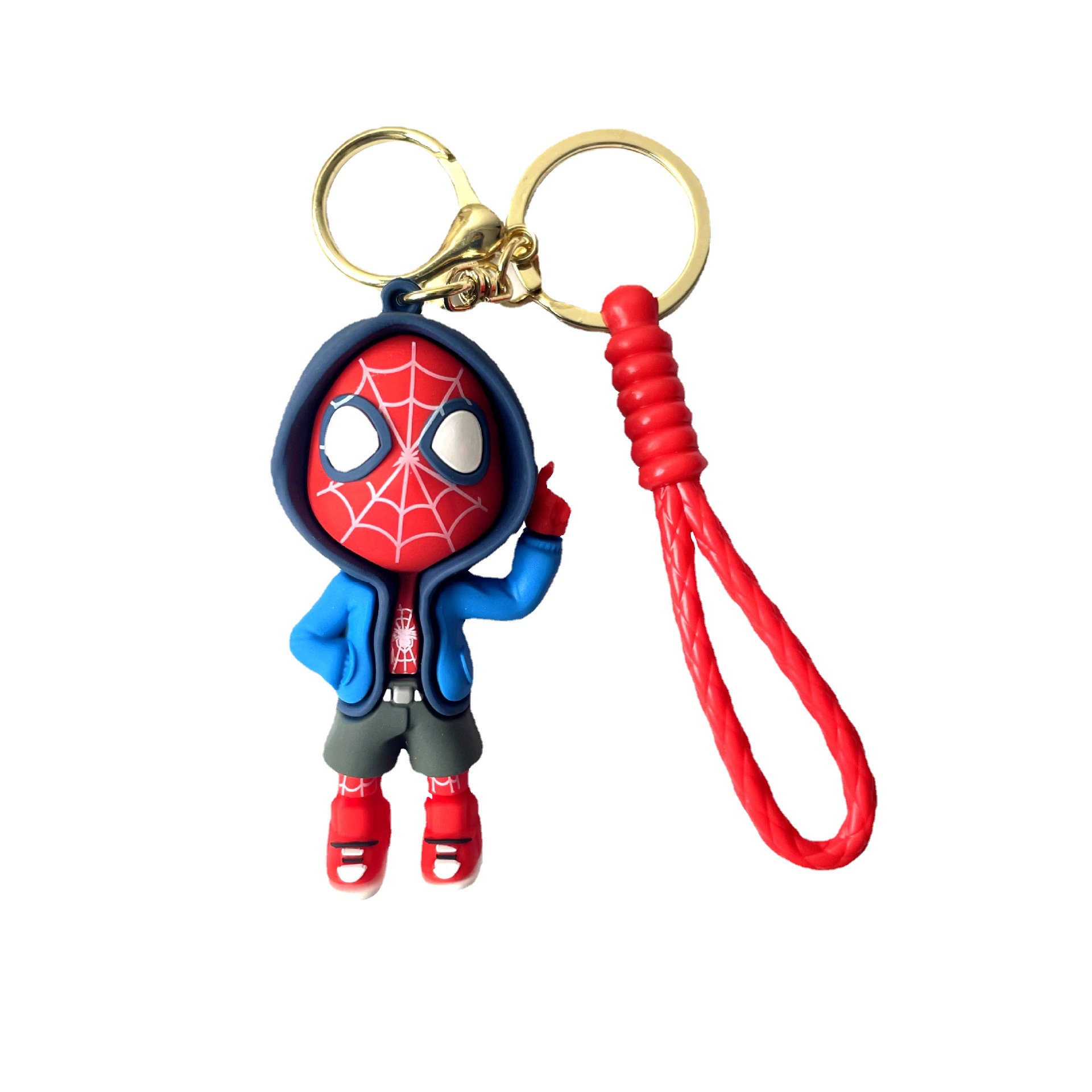 Cartoon Avengers Super Heros Three-Dimensional Doll Car Key Ring Hanging Piece Pendant Night Market Stall Gift