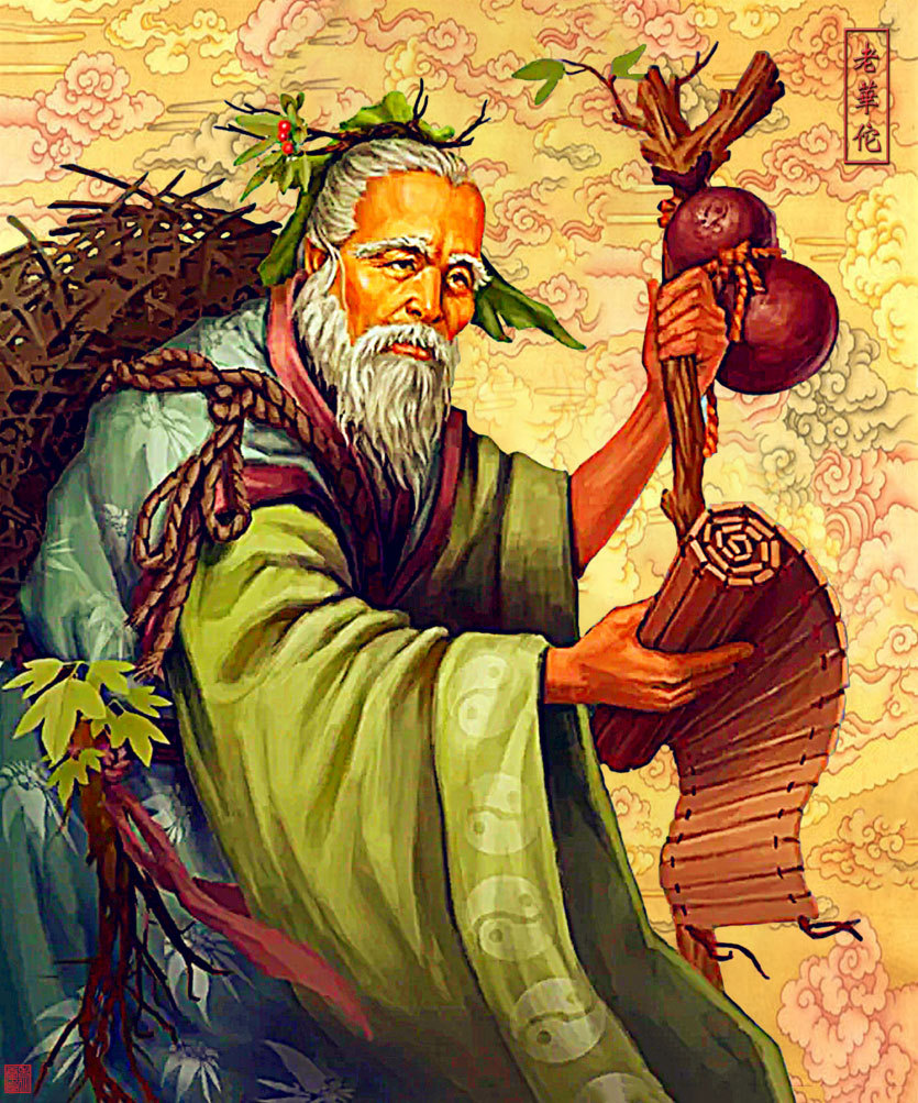 老华佗神医古代人物印花十字绣