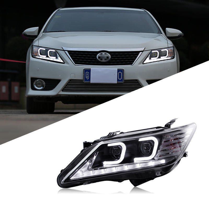 适用于12款7七代新凯美瑞大灯总成改装led天使眼日行灯透镜氙气灯