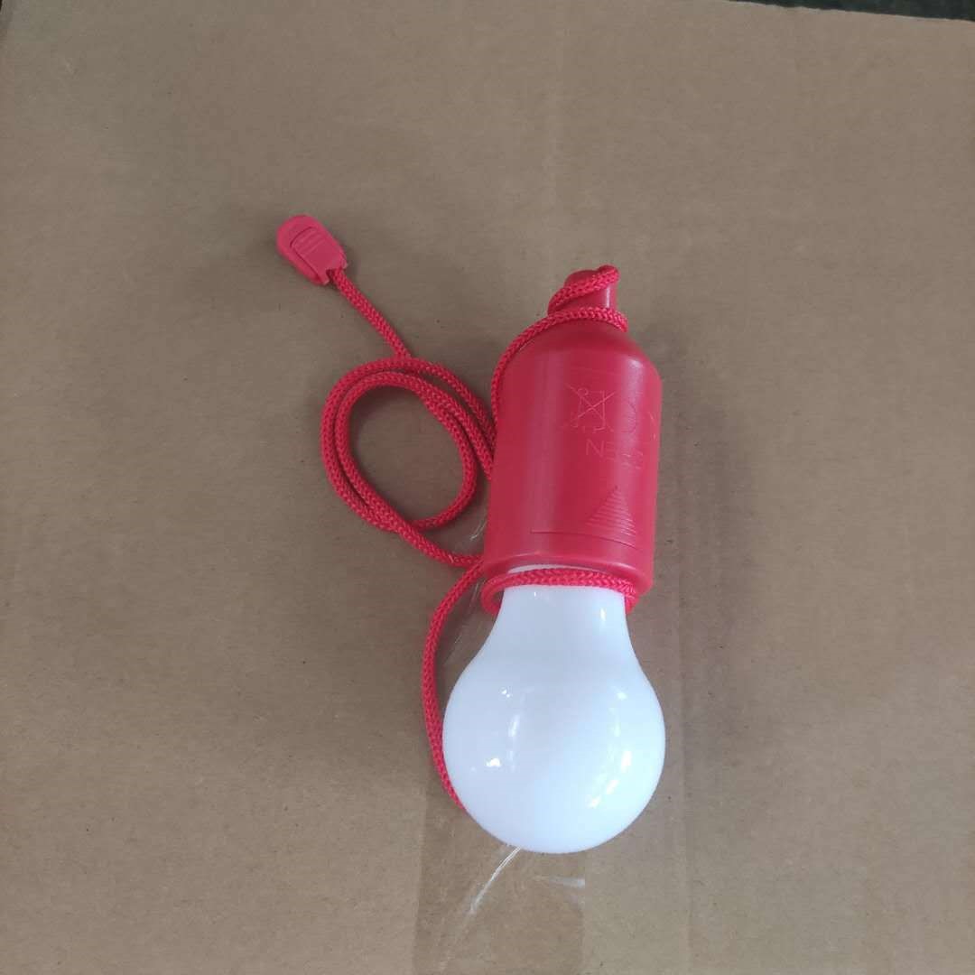 led便携多彩拉绳灯 复古照明灯 帐篷野营露营拉线灯泡 拉线小夜灯