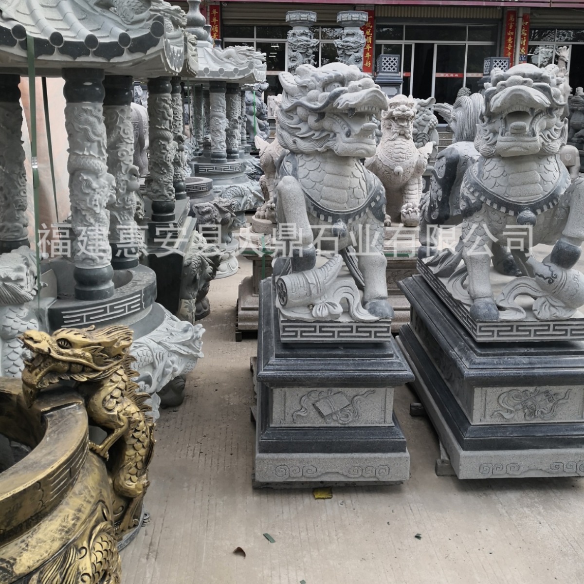 石雕麒麟石狮子瑞兽大型别墅酒店公司庭院门口摆件神兽看门护院