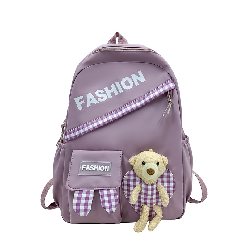 Wholesale Female Junior High School Student High School Student Bag Simple New Summer College Students' Backpack Middle School Student Large Capacity Schoolbag