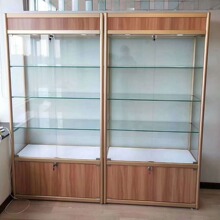 饰品展示柜玻璃柜透明礼品化妆品模型手办展示柜产品钛合金展柜