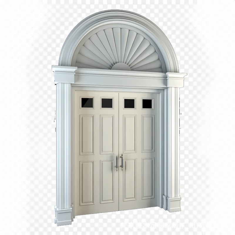 异形门地中海美式法式 圆弧形房间门木门室内门卧室门法式圆弧门