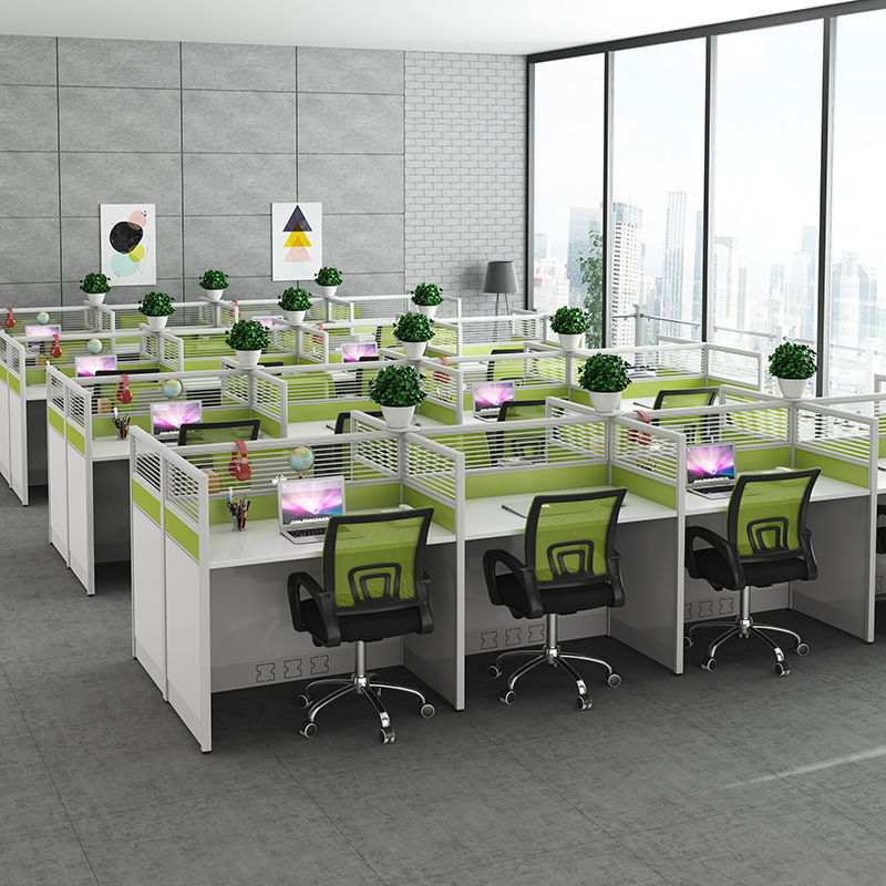 电销小卡位职员办公桌椅组合办公室隔断屏风卡位简约现在员工桌椅