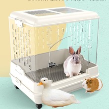 兔子笼大空间荷兰猪柯尔鸭豚鼠龙猫专用品亚克力全透明别墅饲养箱