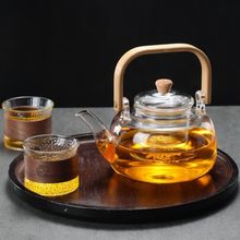 煮茶壶玻璃烧水泡茶壶壶家用竹把提梁壶茶具套装一整套厂一件批发
