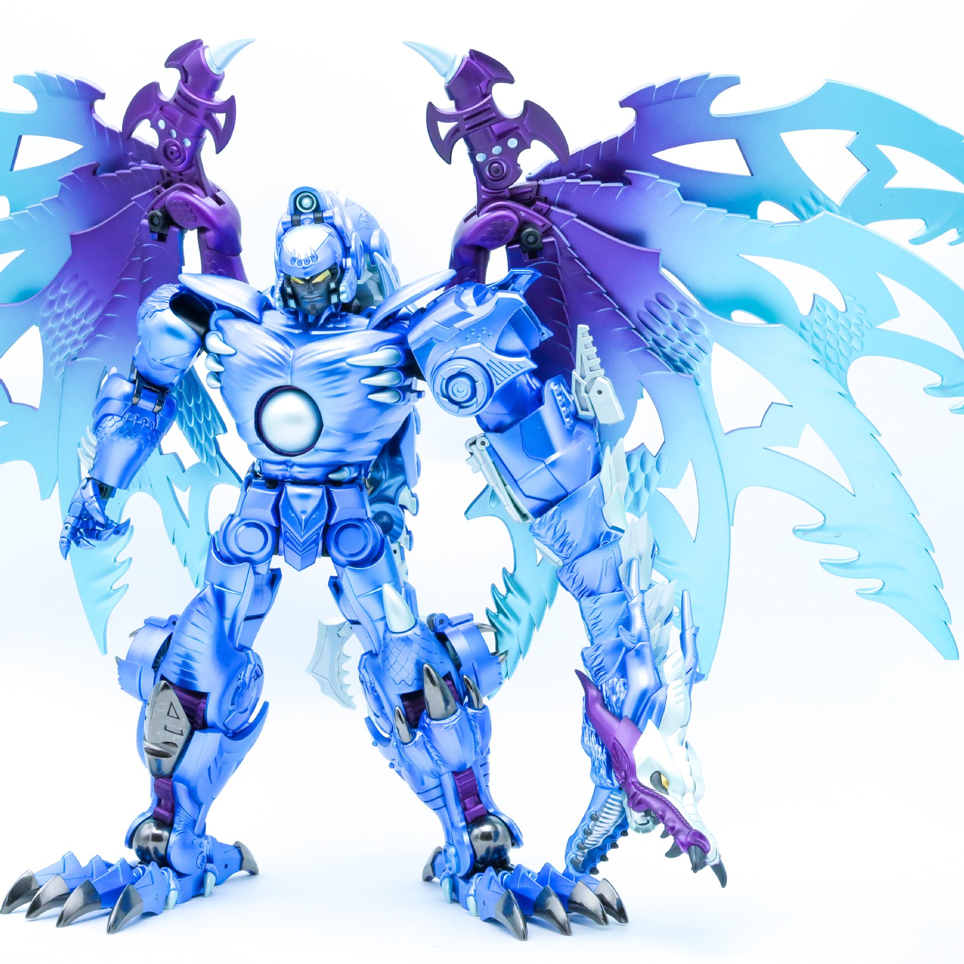 匠型 变形重涂蓝龙配色-玄冰幽龙bw玩具金刚mataibeast-01b猛兽侠