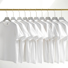 儿童纯白色短袖T恤2024夏装新款洋气宽松男童女童内搭上衣潮